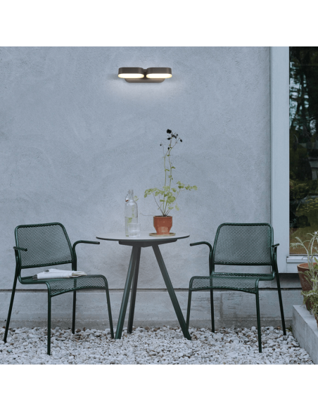 Aplique exterior LED 2 Luces Kansas negro 3000K 2x5,5W 800Lm IP54 ambiente