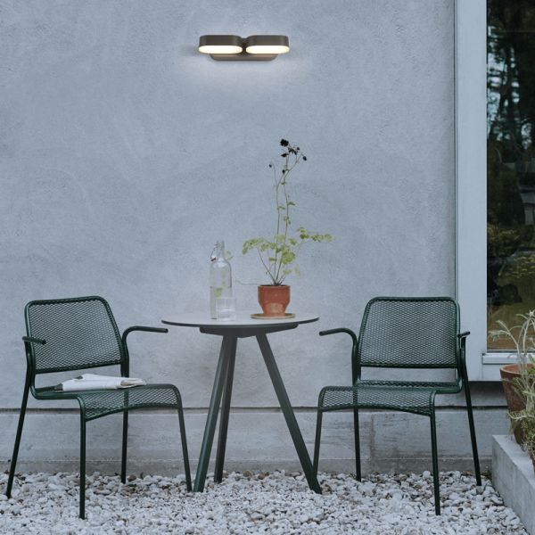 Aplique exterior LED 2 Luces Kansas negro 3000K 2x5,5W 800Lm IP54 ambiente