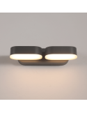 Aplique exterior LED 2 Luces Kansas negro 3000K 2x5,5W 800Lm IP54 vista