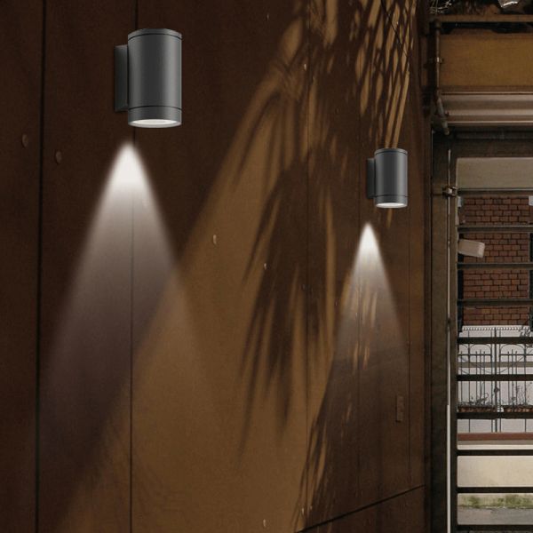 Applique d'extérieur LED Nori anthracite à 1 ou 2 lumières E27 15W IP65 ambiant