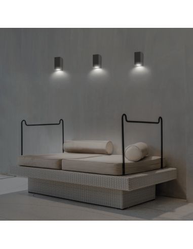 Applique d'extérieur LED Okra anthracite 3000K 6W 550Lm ou 1100Lm ambiant