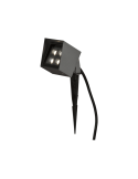 Baliza con Pincho para césped Apus antracita cuadrado 3000K 6W 550Lm IP65