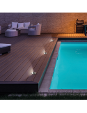 Empotrable LED exterior suelo aluminio Indus con 1 Luz  GU10 8W IP67 piscina
