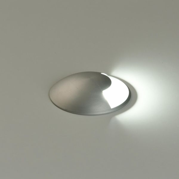 Empotrable LED exterior suelo aluminio Indus con 1 Luz  GU10 8W IP67 detalle luciendo
