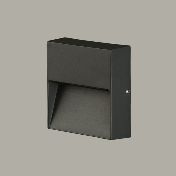 Applique murale d'extérieur LED carrée Nashira avec 1 lumière 3000K 4W 175Lm IP65 détail