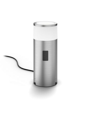 Baliza exterior LED inteligente Calla cromo mate 8W detalle producto