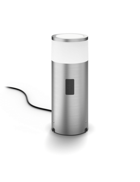 Baliza exterior LED inteligente Calla cromo mate 8W detalle producto