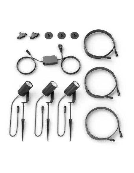 Pack de 3 Focos LED inteligentes Lily uso exterior 8W componentes producto