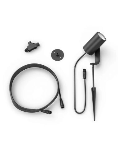 Foco LED extensible para exterior Lily negro 8W componentes producto