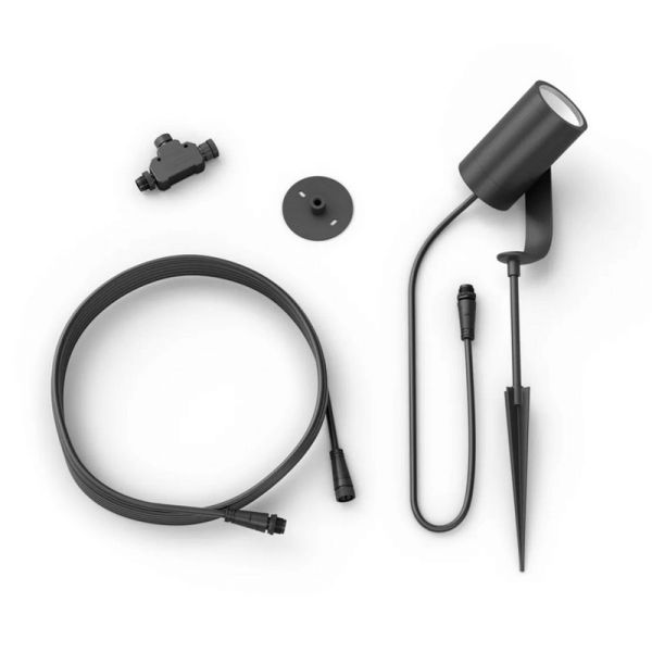 Foco LED extensible para exterior Lily negro 8W componentes producto