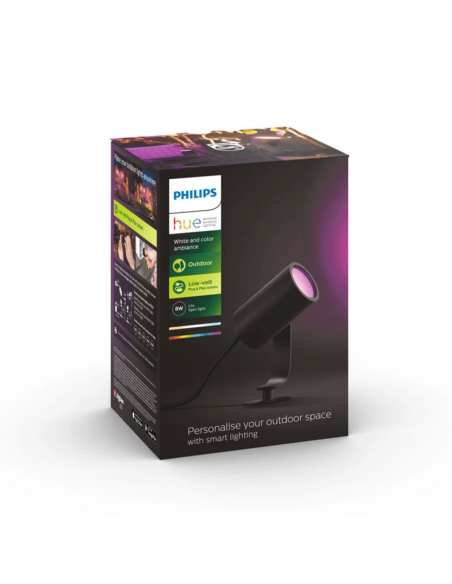 Foco LED extensible para exterior Lily negro 8W caja producto