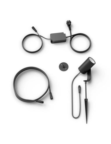 Foco LED extensible para exterior Lily negro caja producto componentes producto