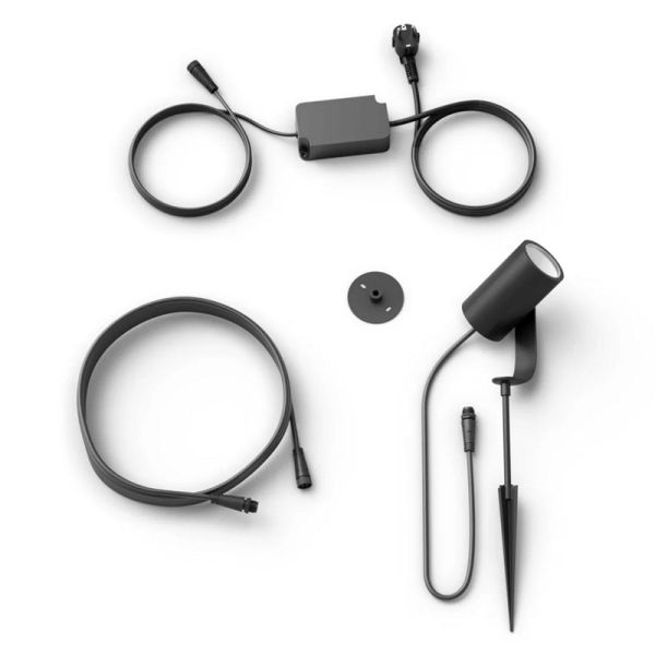 Foco LED extensible para exterior Lily negro caja producto componentes producto