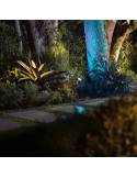 Foco LED para exteriores Lily XL 15W campana desmontable en un jardín