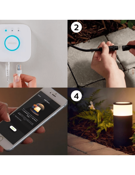 Sinalizador de LED externo inteligente Calla, conjunto de extensão Preto como conectar