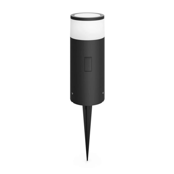 Baliza LED exterior inteligente Calla, set extensión Negro como colocar