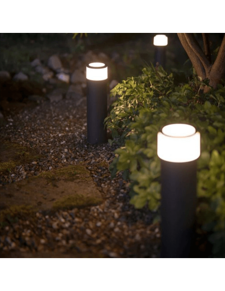 Baliza LED exterior Calla, set de extensión Negro, 1x8W luz fría