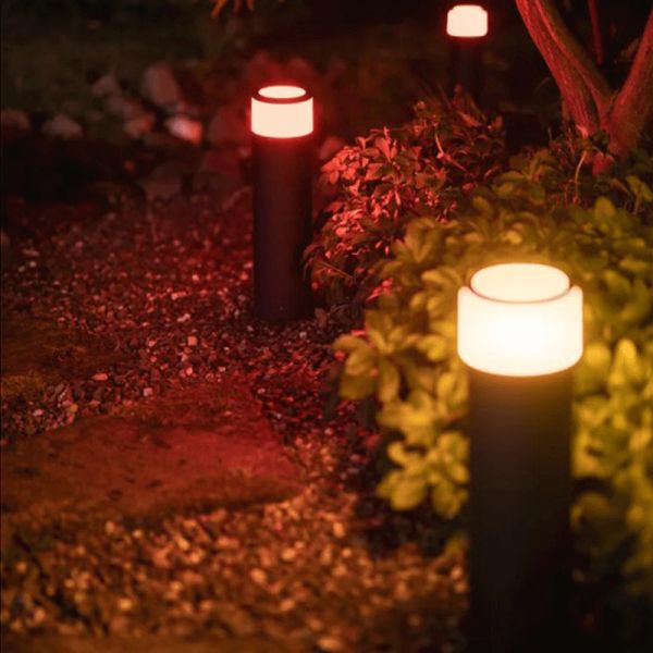 Bollard LED exterior Calla, conjunto de extensão Preto, luz quente 1x8W