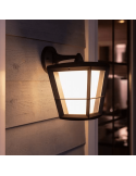 Aplique de pared LED para exterior Negro Econic 15W luz cálida