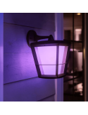 Aplique de pared LED para exterior Negro Econic 15W luz rosa