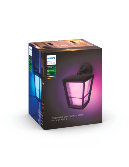 Aplique de pared LED para exterior Negro Econic 15W caja producto