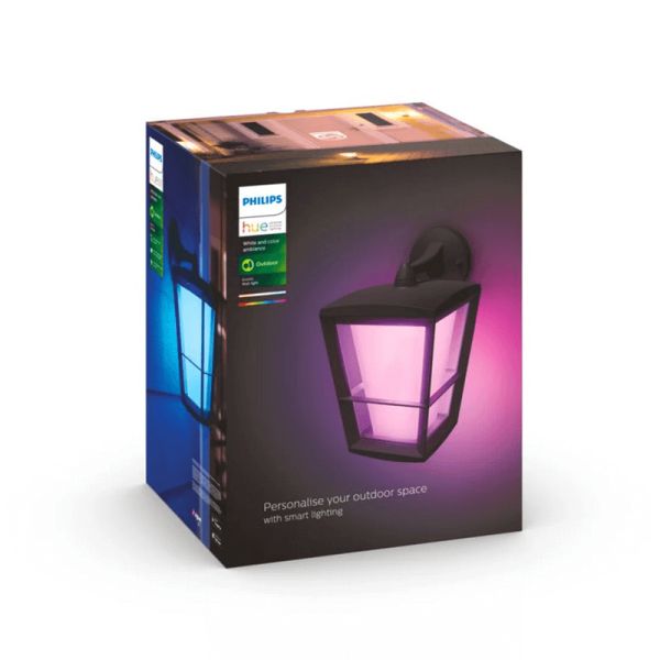 Aplique de pared LED para exterior Negro Econic 15W caja producto