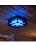 Aplique pared LED exterior inteligente Econic cuadrado 15W luz azul