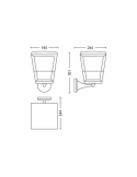 Aplique de pared LED inteligente Econic exterior IP44 15W medidas producto