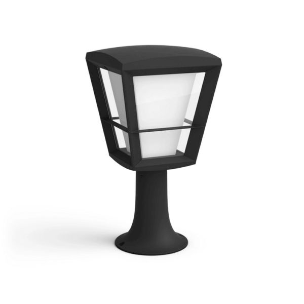 Lámpara de pedestal LED para exteriores Econic Negro 15W detalle producto