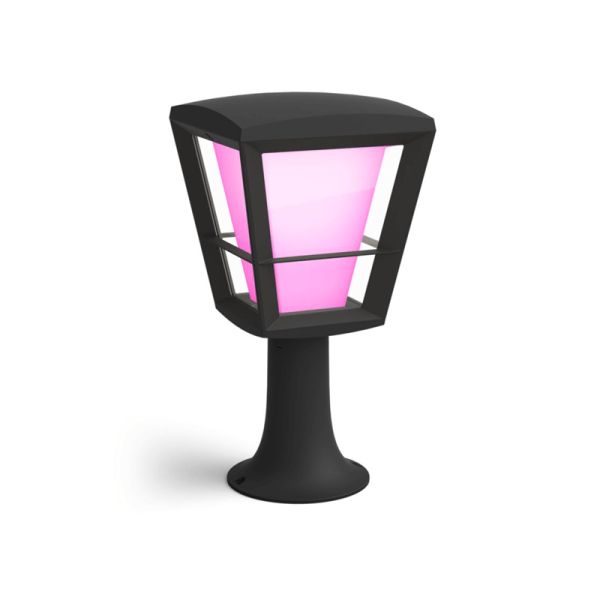 Lámpara de pedestal LED para exteriores Econic Negro 15W | LeonLeds