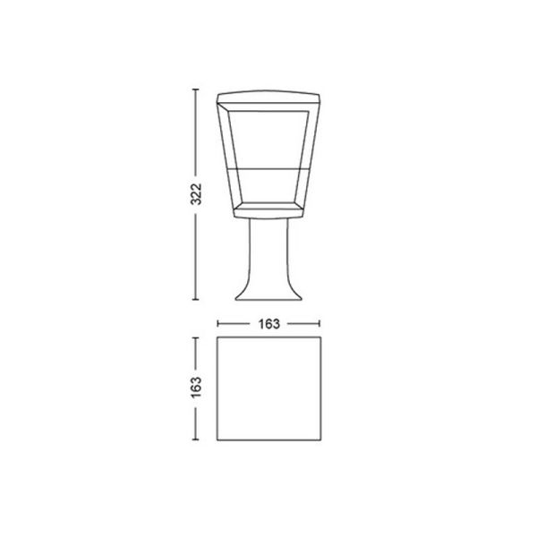 LED-Podestlampe für Außenbereiche...