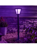 Lámpara de Poste para Jardín LED Negro Econic 15W IP44 luz rosa