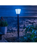 Lámpara de Poste para Jardín LED Negro Econic 15W IP44 luz azul