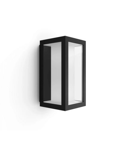 Détail de l'applique murale d'extérieur rectangulaire à LED Impress Black 15W