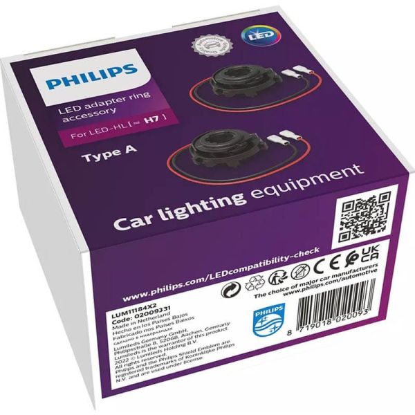 Adaptateur Prise pour Ampoules LED H7 HL Philips Type A LUM11184X2 Philips | leonleds