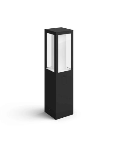 Baliza LED exterior Impress negro detalle| LeonLeds
