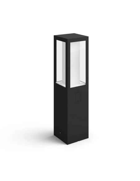 Baliza LED exterior Impress negro detalle| LeonLeds
