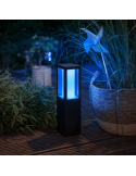 Baliza LED exterior Impress negro luz azul | LeonLeds