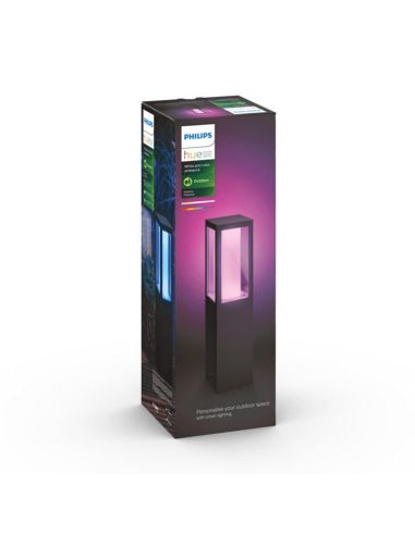 Baliza LED exterior Impress negro caja producto | LeonLeds