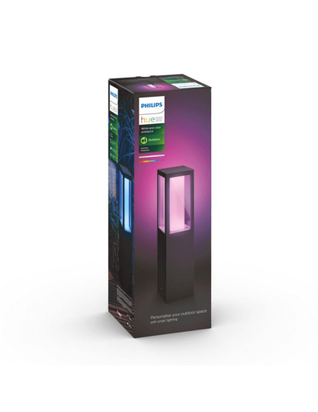 Baliza LED exterior Impress negro caja producto | LeonLeds