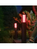 Baliza LED exterior inteligente Impress negro luz rosa