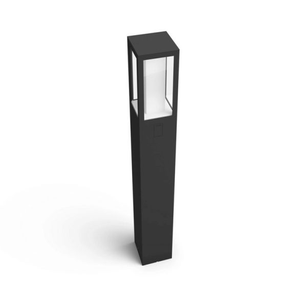Baliza LED exterior inteligente Impress negro vista detalle