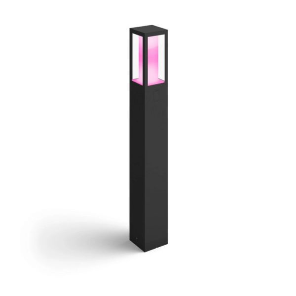 Baliza LED exterior inteligente Impress negro | LeonLeds