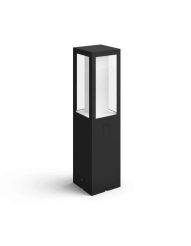 Baliza LED exterior Impress negro con set de extensión detalles| LeonLeds