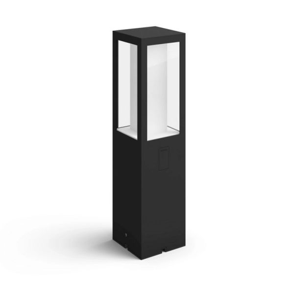 Baliza LED exterior Impress negro con set de extensión detalles| LeonLeds