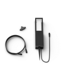 Baliza LED exterior Impress negro con set de extensión contenido producto | LeonLeds