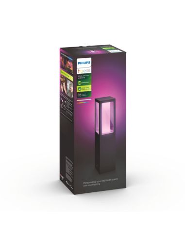 Baliza LED exterior Impress negro con set de extensión caja producto | LeonLeds