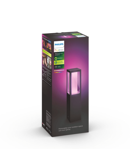 Baliza LED exterior Impress negro con set de extensión caja producto | LeonLeds