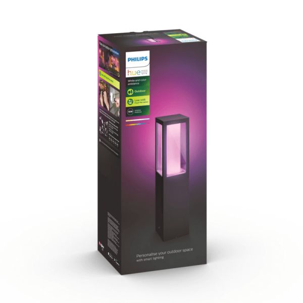 Baliza LED exterior Impress negro con set de extensión caja producto | LeonLeds