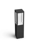 Baliza LED exterior Impress negro con set de extensión vista de lado | LeonLeds